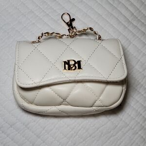 Badgley‎ Mischka Mini Purse Off- White Vegan Leather NWT